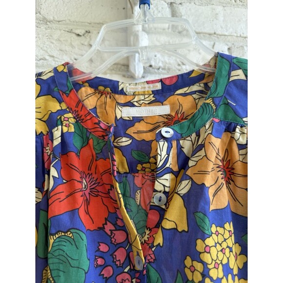 MOTHER The Slow Ride Fresh Blooms Pop Over Women’s Blouse -Small - Picture 3 of 9
